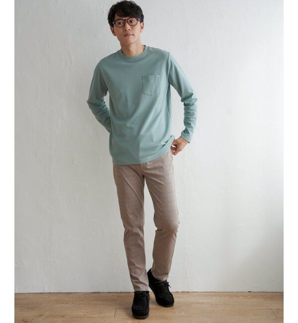 ikka「ライトダンボールダブルフェイスロンT」|Tシャツ・カットソー|