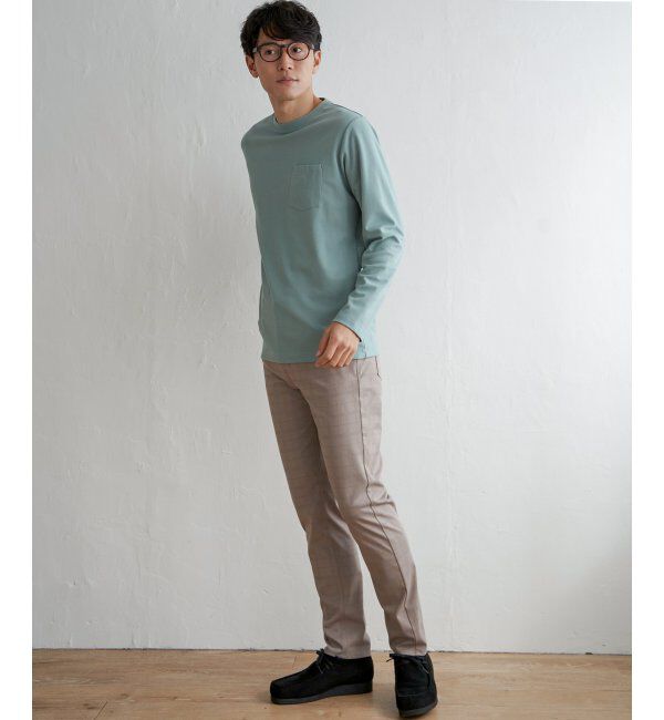 ikka「ライトダンボールダブルフェイスロンT」|Tシャツ・カットソー|