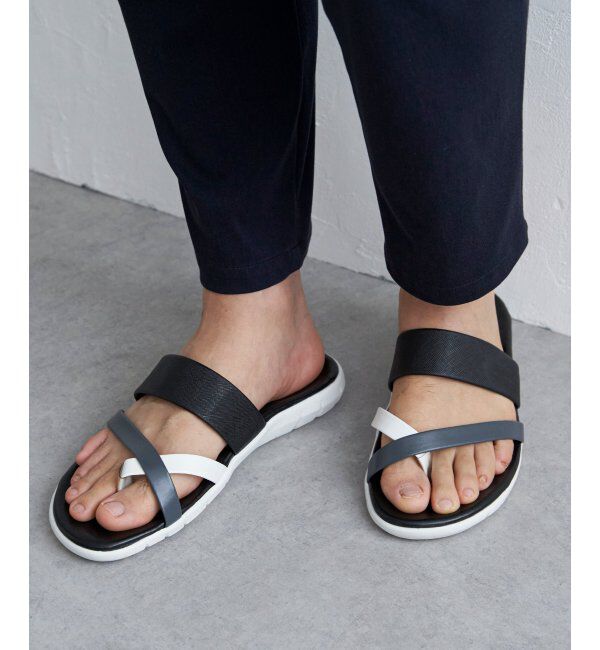 ikka「切り替えトングサンダル」|その他|ブラック