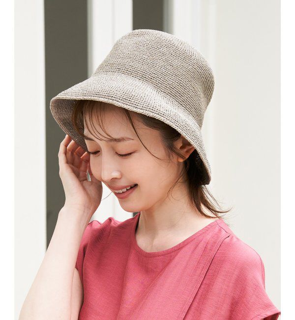 ikka「雑材細こま編みハット」|その他|