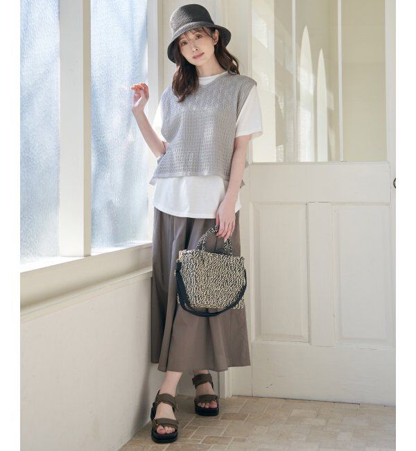 ikka「雑材細こま編みハット」|その他|