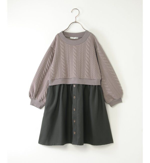 ikka kids「フクレジャカードドッキングスカートワンピース（120~160cm）」|スカート|