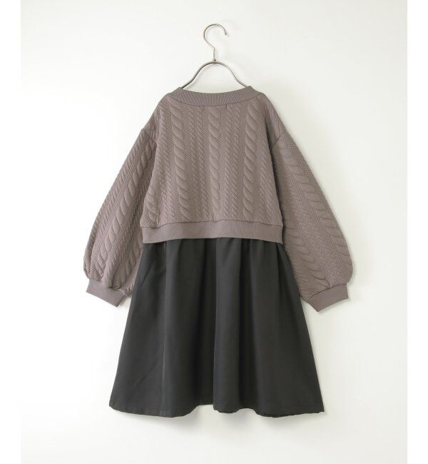 ikka kids「フクレジャカードドッキングスカートワンピース（120~160cm）」|スカート|