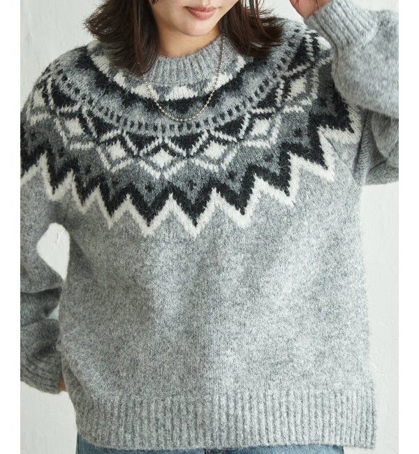 VENCE share style「ノルディックニットプルオーバー」|ニット・セーター|