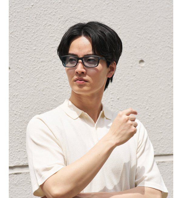  「SUNCUTGlasses/UV100%CUT サングラス レザー調 ラバーテンプル 紫外線対策 UV対策 UVカット ズレ落ち防止」|サングラス|