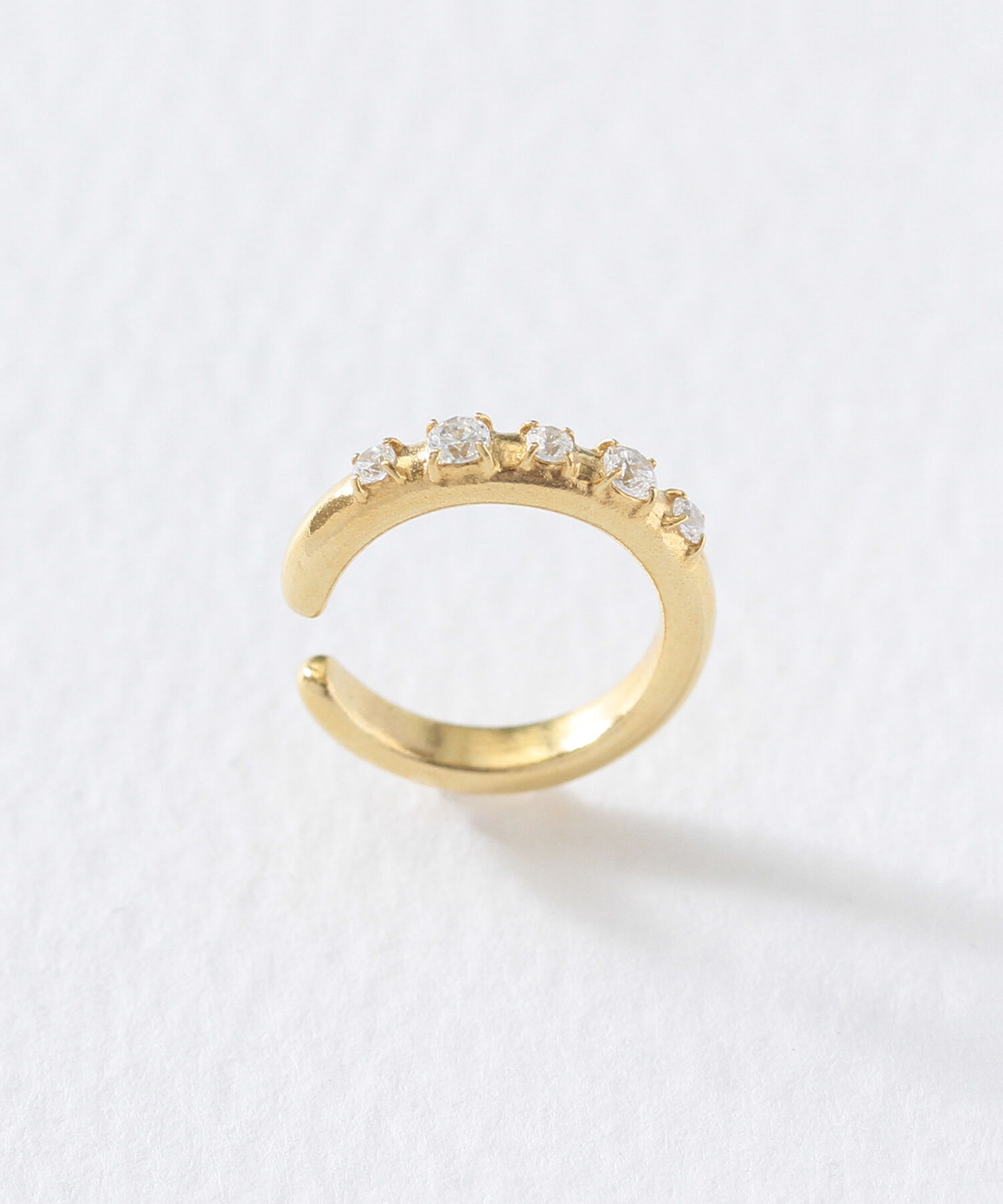  「silver925 プチキュービックジルコニア 5粒 イヤーカフ (ニッケルフリー)」|イヤーカフ|CLR