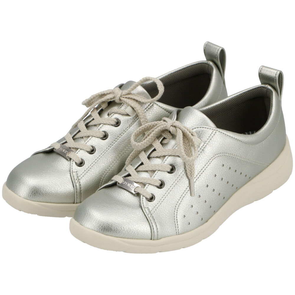 BACKYARD FAMILY「スニーカー レディース おしゃれ 通販 軽い 軽量 疲れにくい 歩きやすい かわいい シンプル」|スニーカー|シルバー1