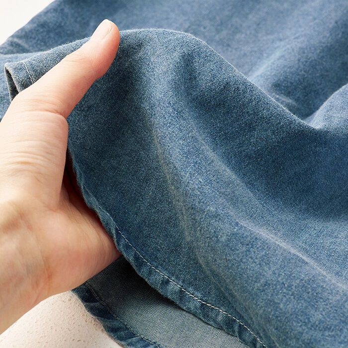 BACKYARD FAMILY「デニムシャツ 薄手 レディース 通販 サラリ大人のサステナブル 夏デニムシャツジャケット デニム」|シャツ・ブラウス|