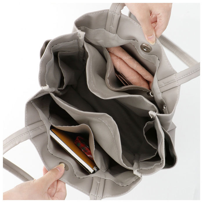 BACKYARD FAMILY「トートバッグ レディース a4 通販 トート 手提げ鞄 手提げ 6ポケット A4 合皮 使いやすい」|トートバッグ|