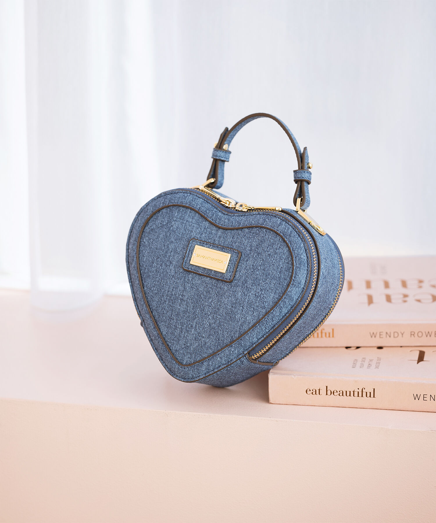 Samantha Vega「ハート型デニムショルダーバッグ」|ショルダー・メッセンジャー|