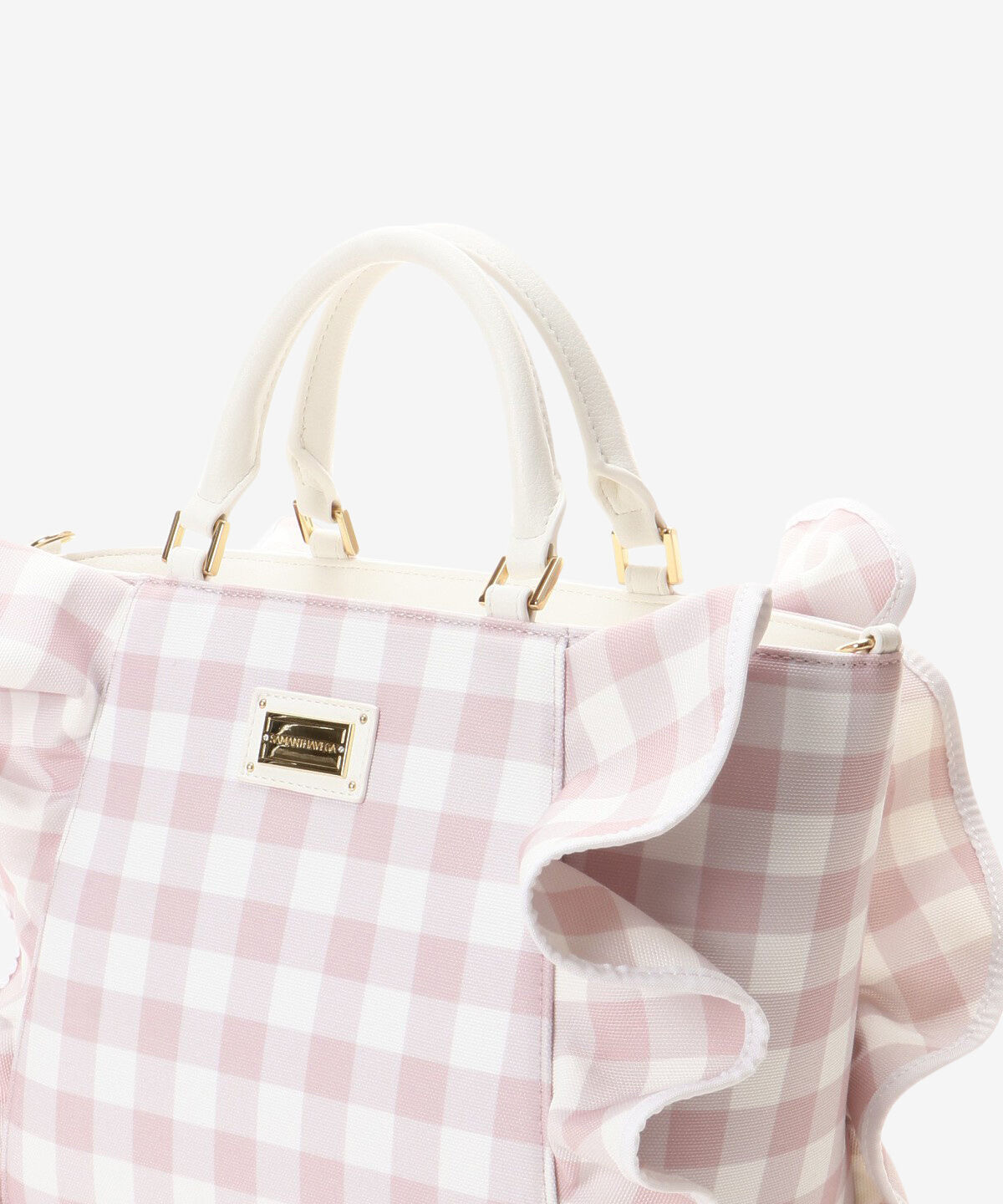 Samantha Vega「チェックフリルハンドバッグ（大）」|ハンドバッグ|