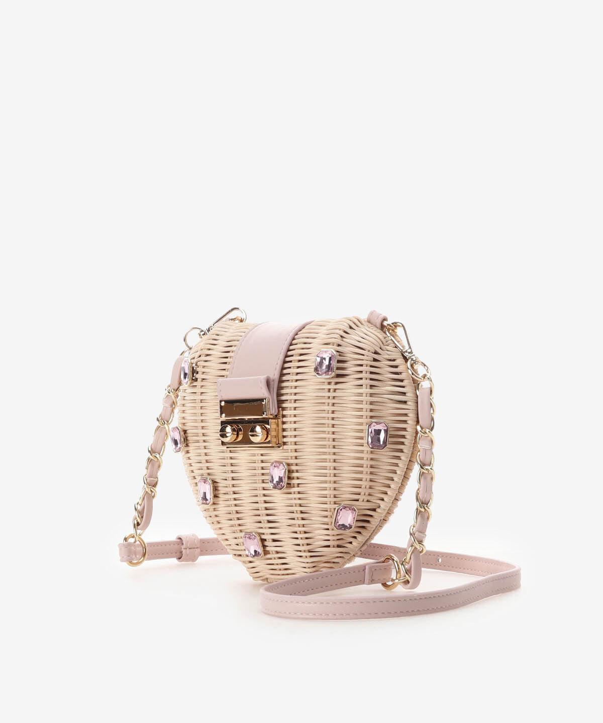 Samantha Vega「ジュエリーハート型ショルダーかごバッグ」|ショルダー・メッセンジャー|