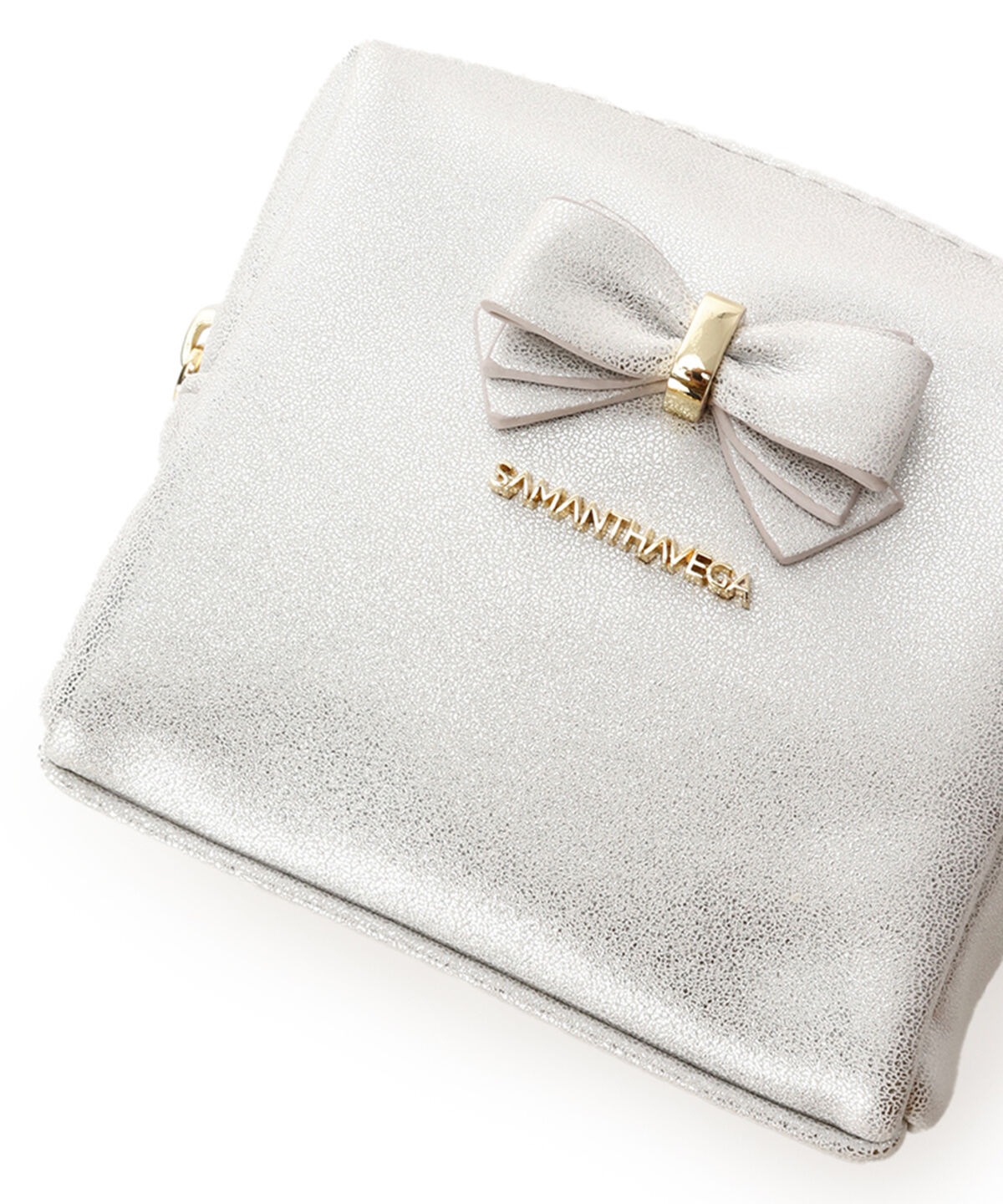 Samantha Vega「アクセントリボンラメポーチ」|ポーチ|