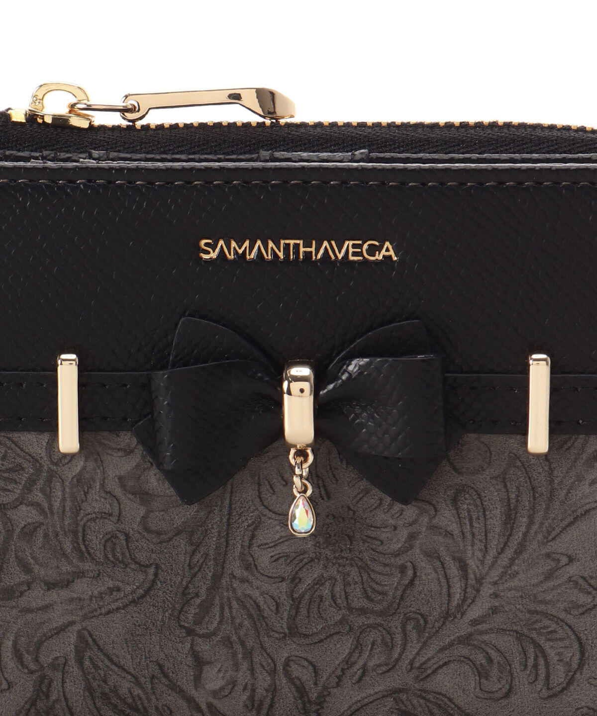 Samantha Vega「フローラルアクセントリボン折財布」|財布|