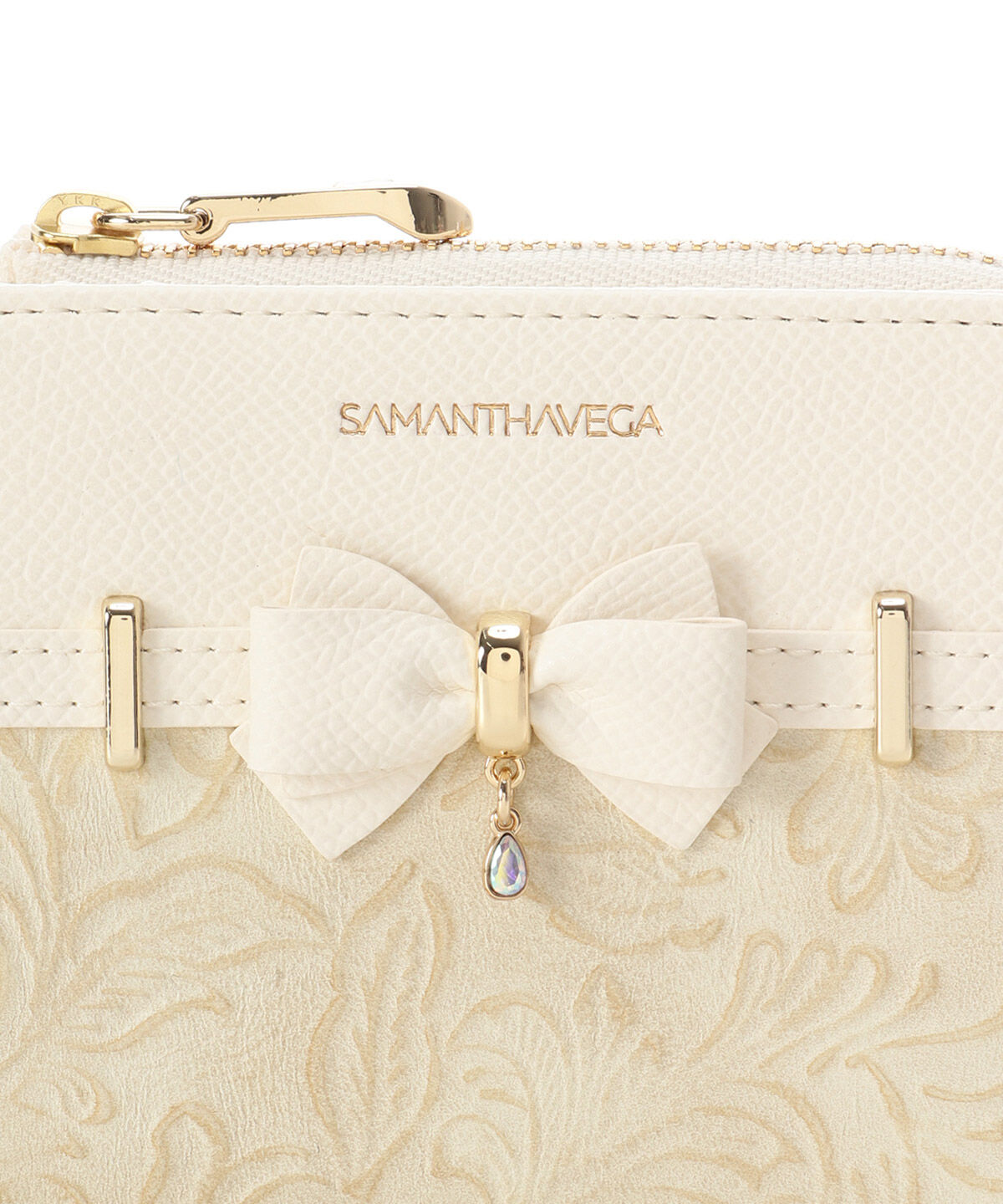 Samantha Vega「フローラルアクセントリボン折財布」|財布|