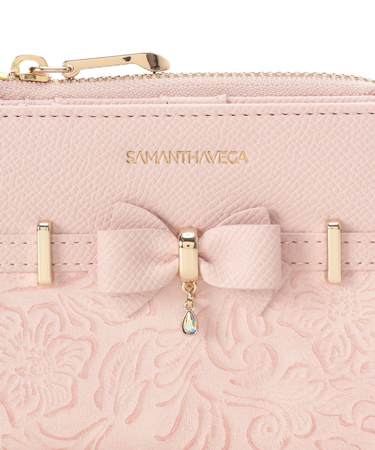 Samantha Vega「フローラルアクセントリボン折財布」|財布|