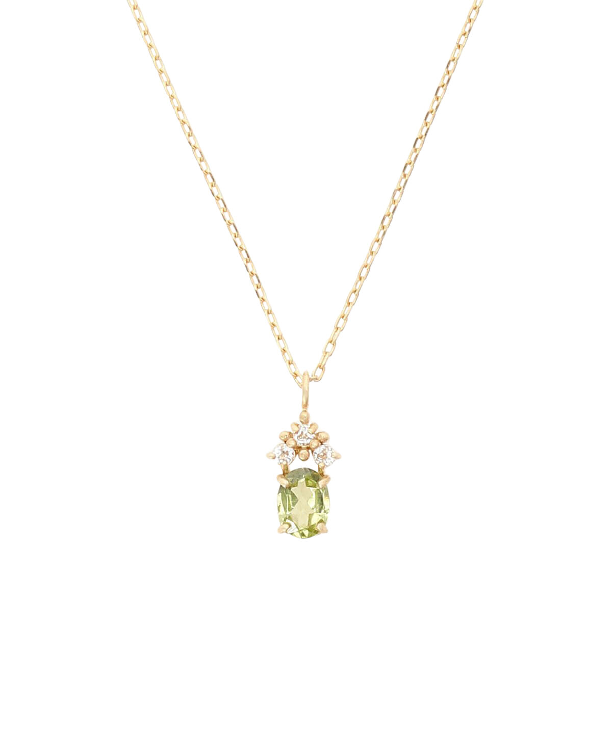 newme by Samantha Thavasa「K10 YG ペリドット オーバルネックレス ≪8月 誕生石≫」|ネックレス|K10 YG
