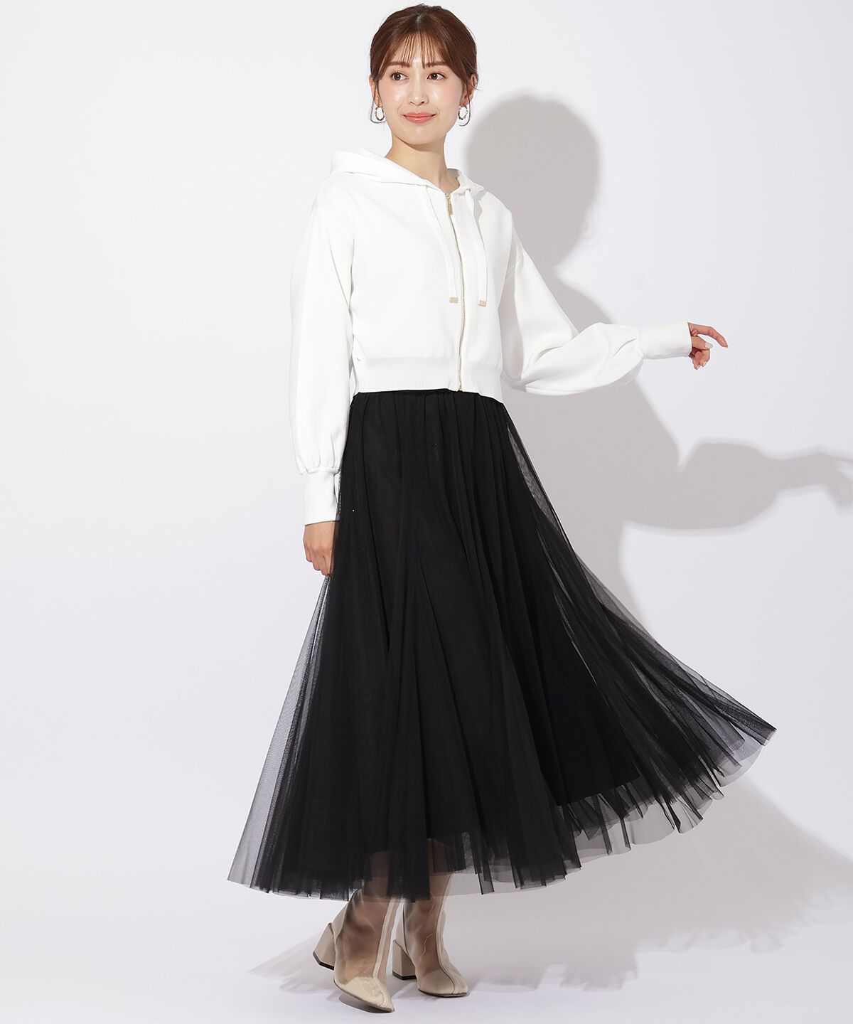 アンドクチュール「スポンディッシュニットパーカー」|パーカー|