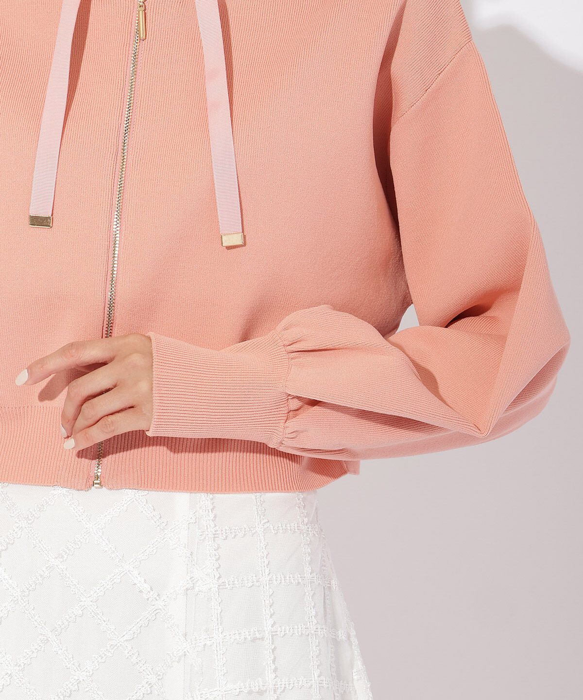 アンドクチュール「スポンディッシュニットパーカー」|パーカー|