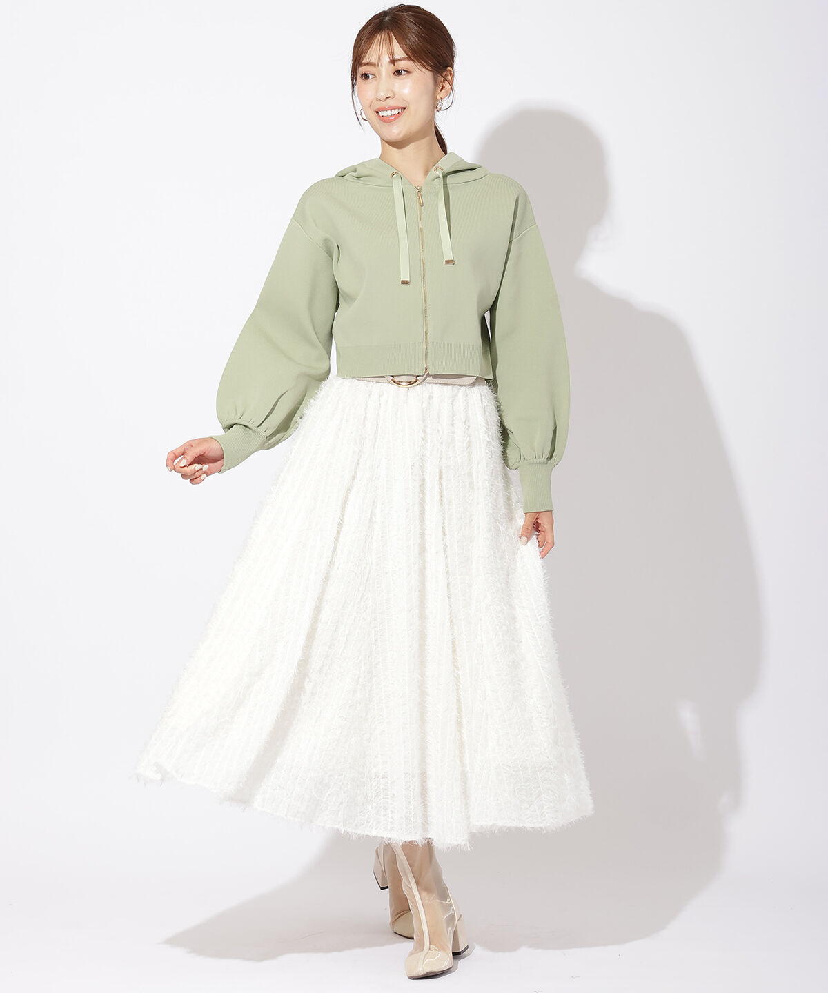 アンドクチュール「スポンディッシュニットパーカー」|パーカー|