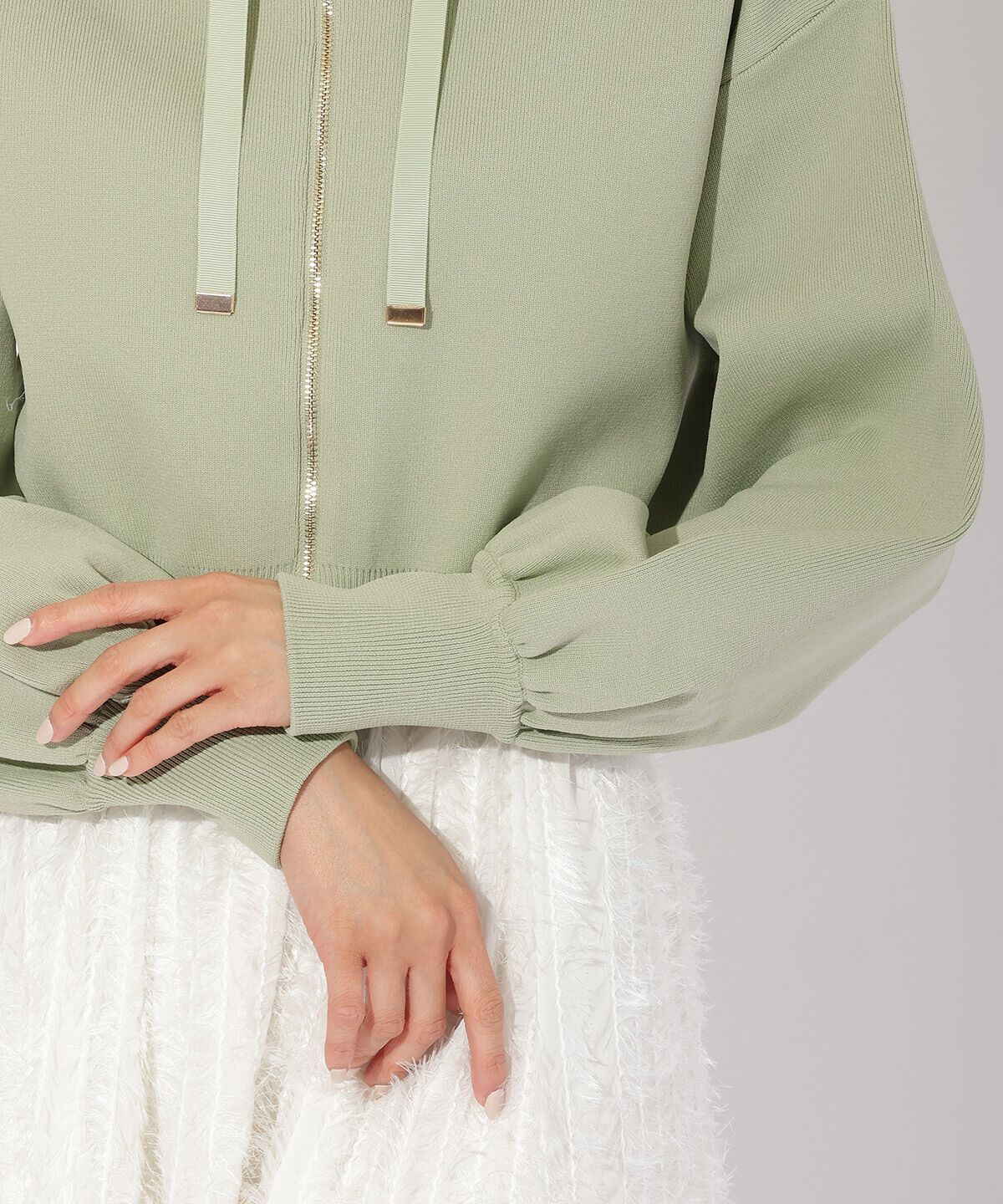 アンドクチュール「スポンディッシュニットパーカー」|パーカー|