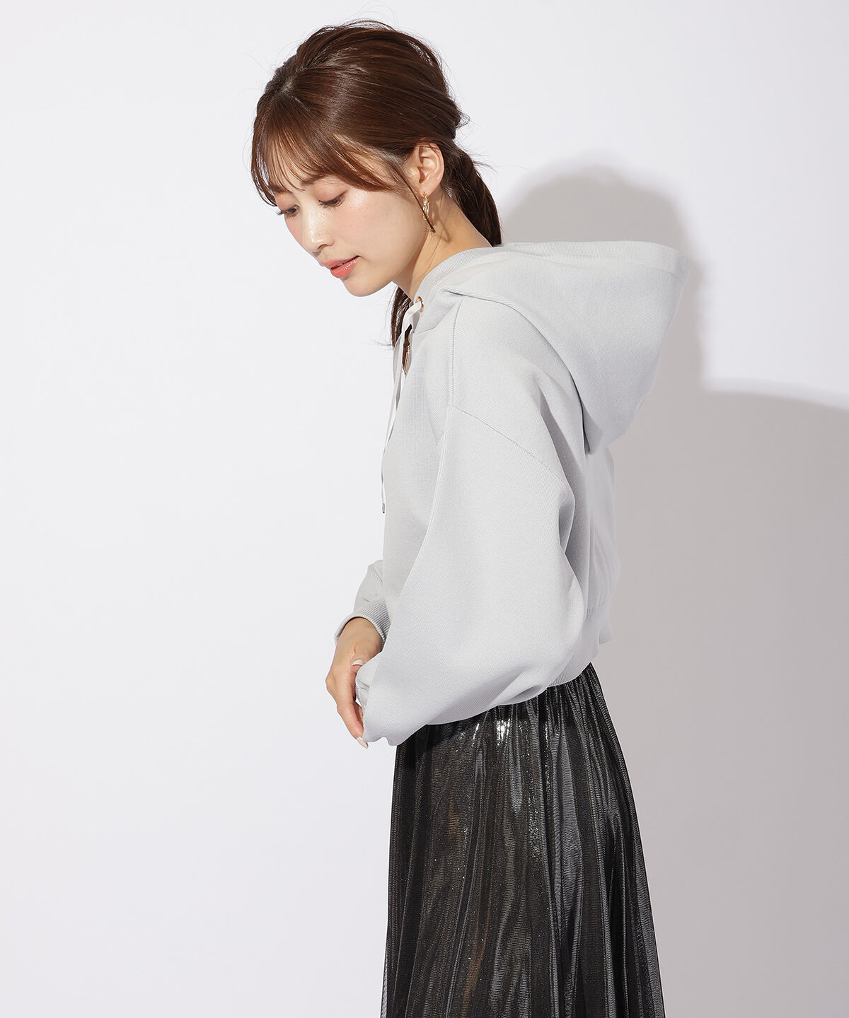 アンドクチュール「スポンディッシュニットパーカー」|パーカー|