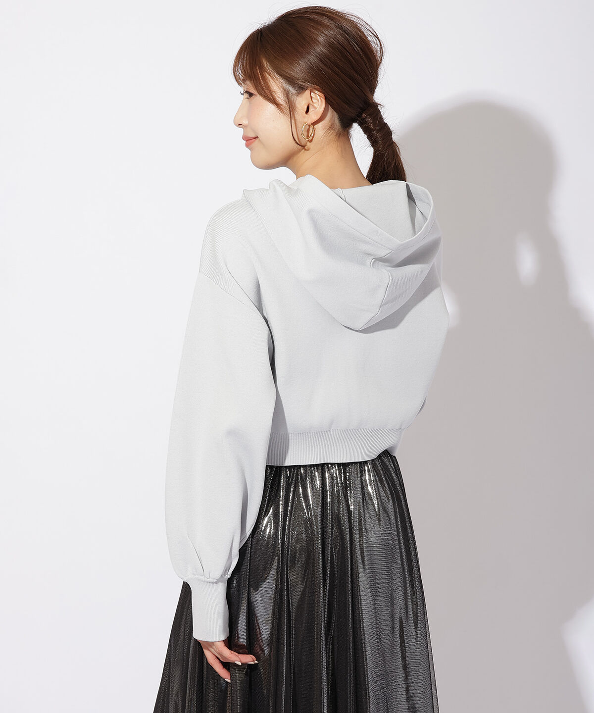 アンドクチュール「スポンディッシュニットパーカー」|パーカー|