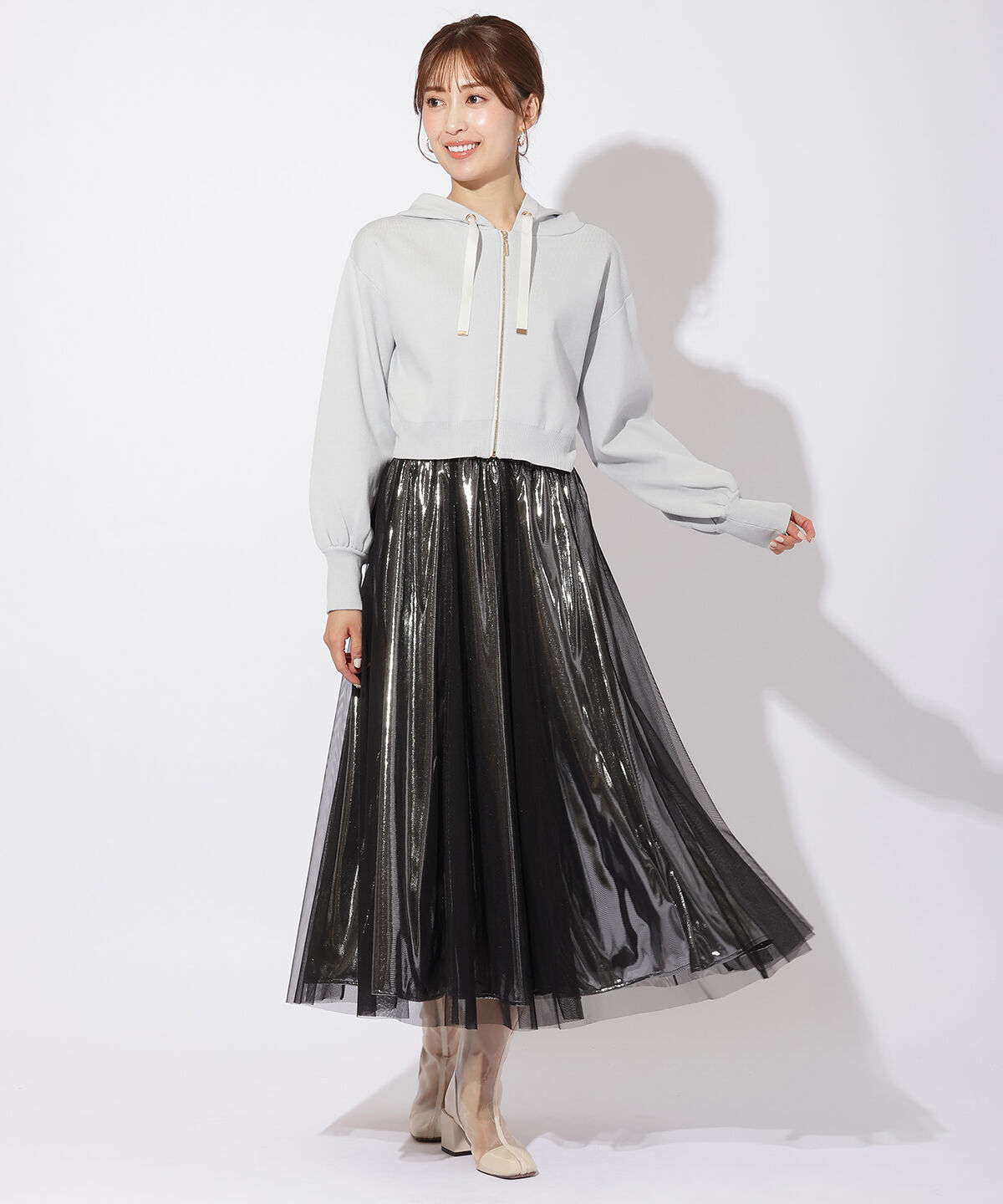 アンドクチュール「スポンディッシュニットパーカー」|パーカー|