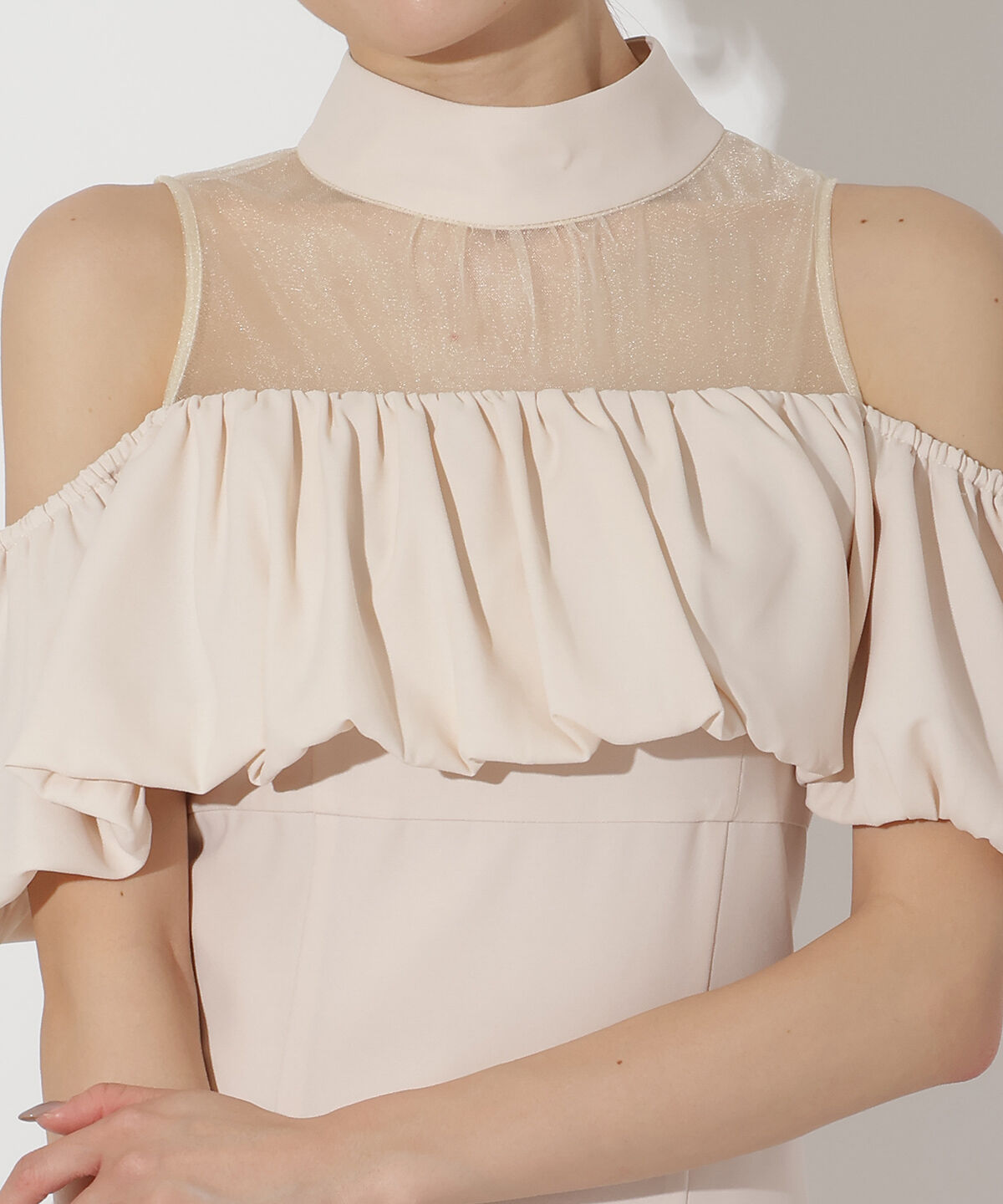 アンドクチュール「ヨークシアーフリル切替ドレス」|ドレス|