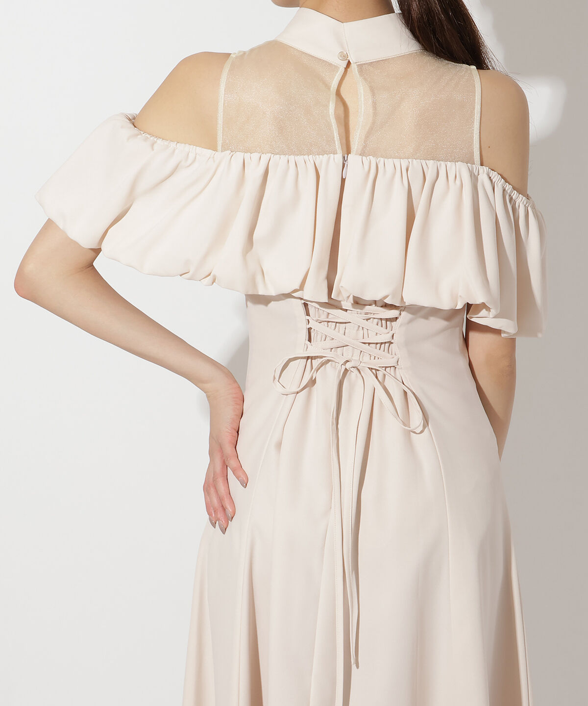 アンドクチュール「ヨークシアーフリル切替ドレス」|ドレス|