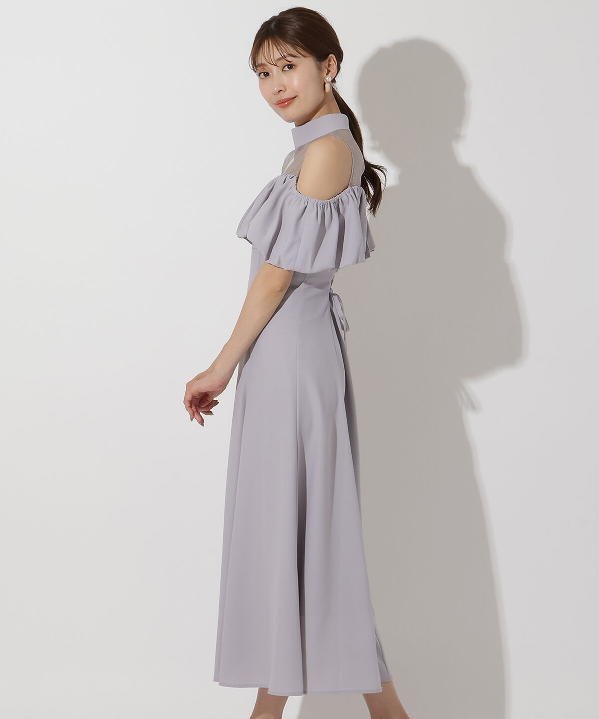 アンドクチュール「ヨークシアーフリル切替ドレス」|ドレス|