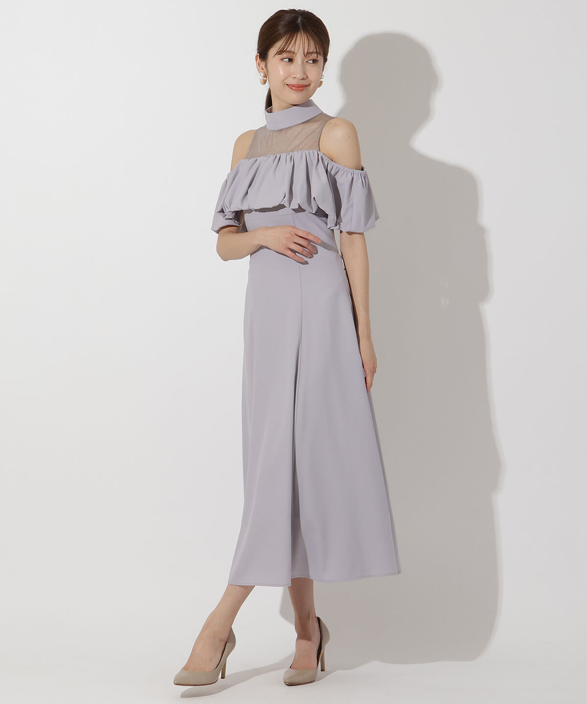 アンドクチュール「ヨークシアーフリル切替ドレス」|ドレス|