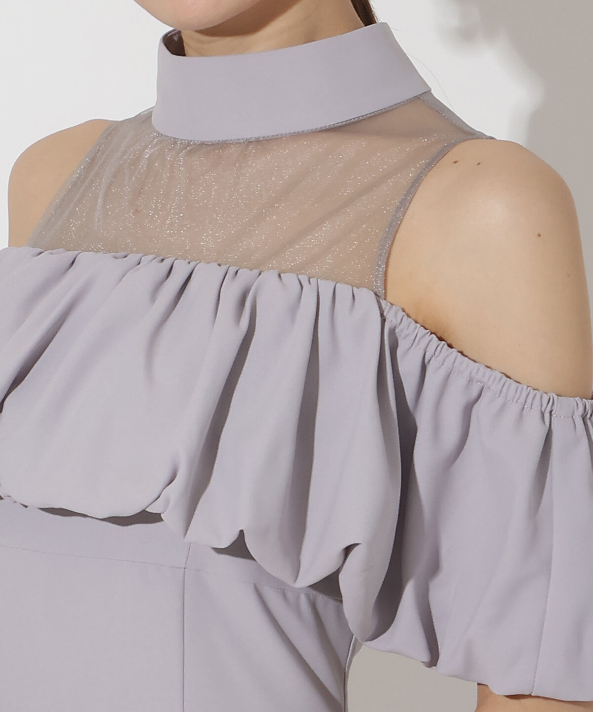 アンドクチュール「ヨークシアーフリル切替ドレス」|ドレス|