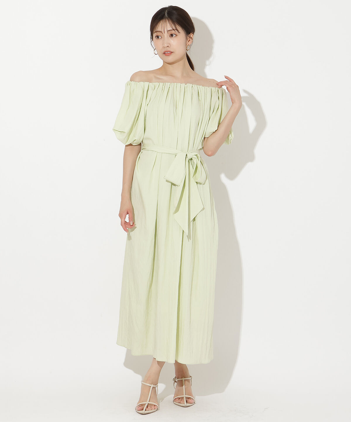 アンドクチュール「ケープスリーブワンピース」|ワンピース|ミント