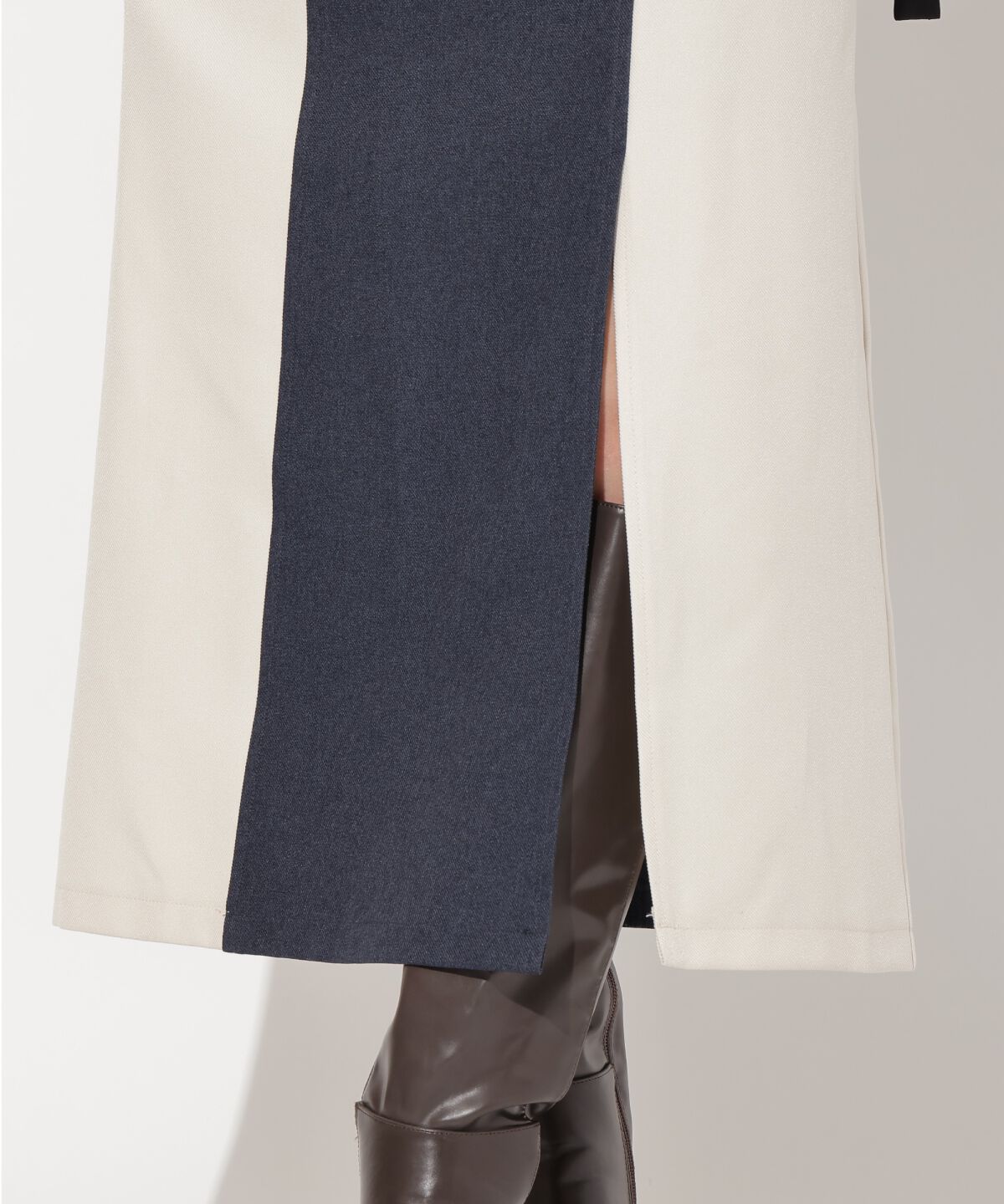 アンドクチュール「サイドリボン配色ジャンスカ」|ジャンパースカート|