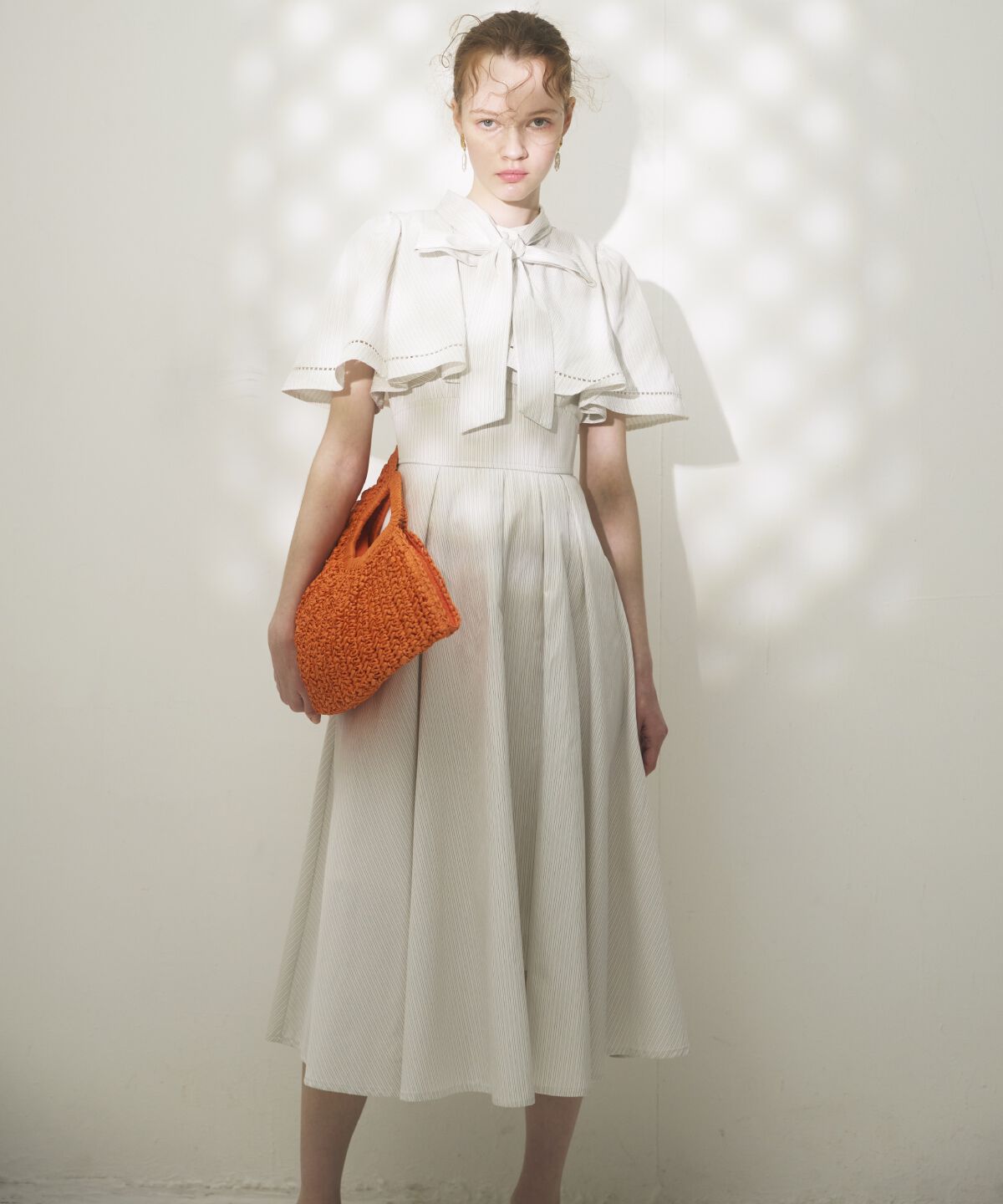 アンドクチュール「ケープデザインストライプワンピース」|ワンピース|