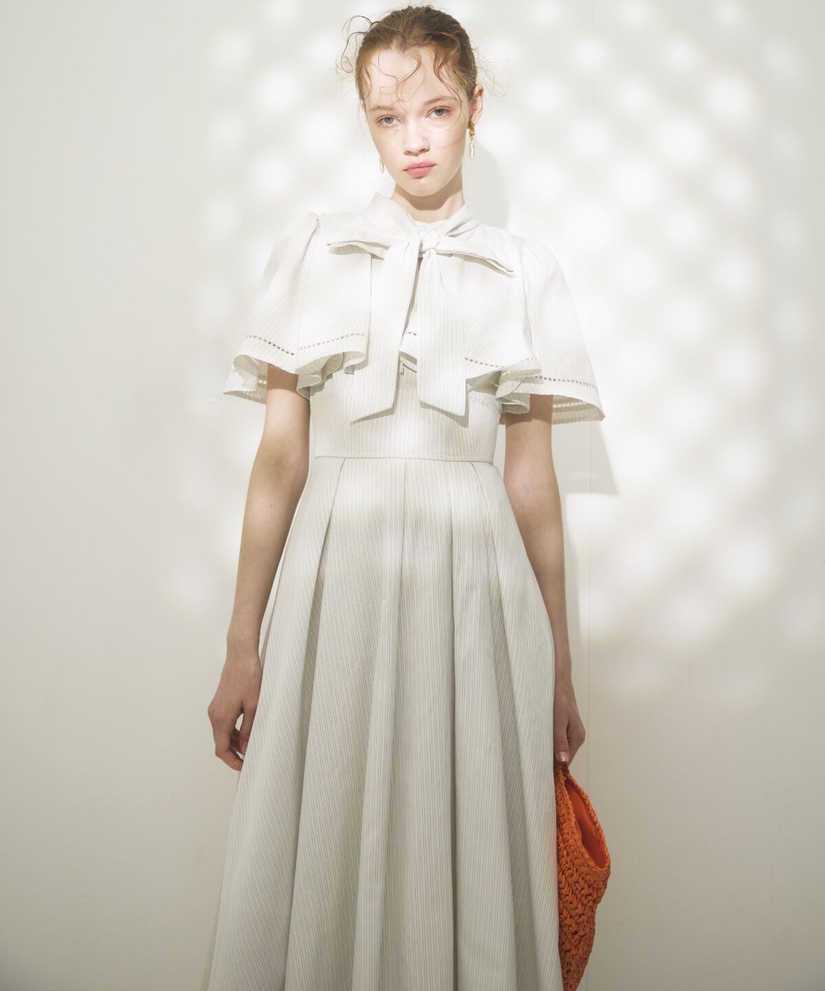 アンドクチュール「ケープデザインストライプワンピース」|ワンピース|