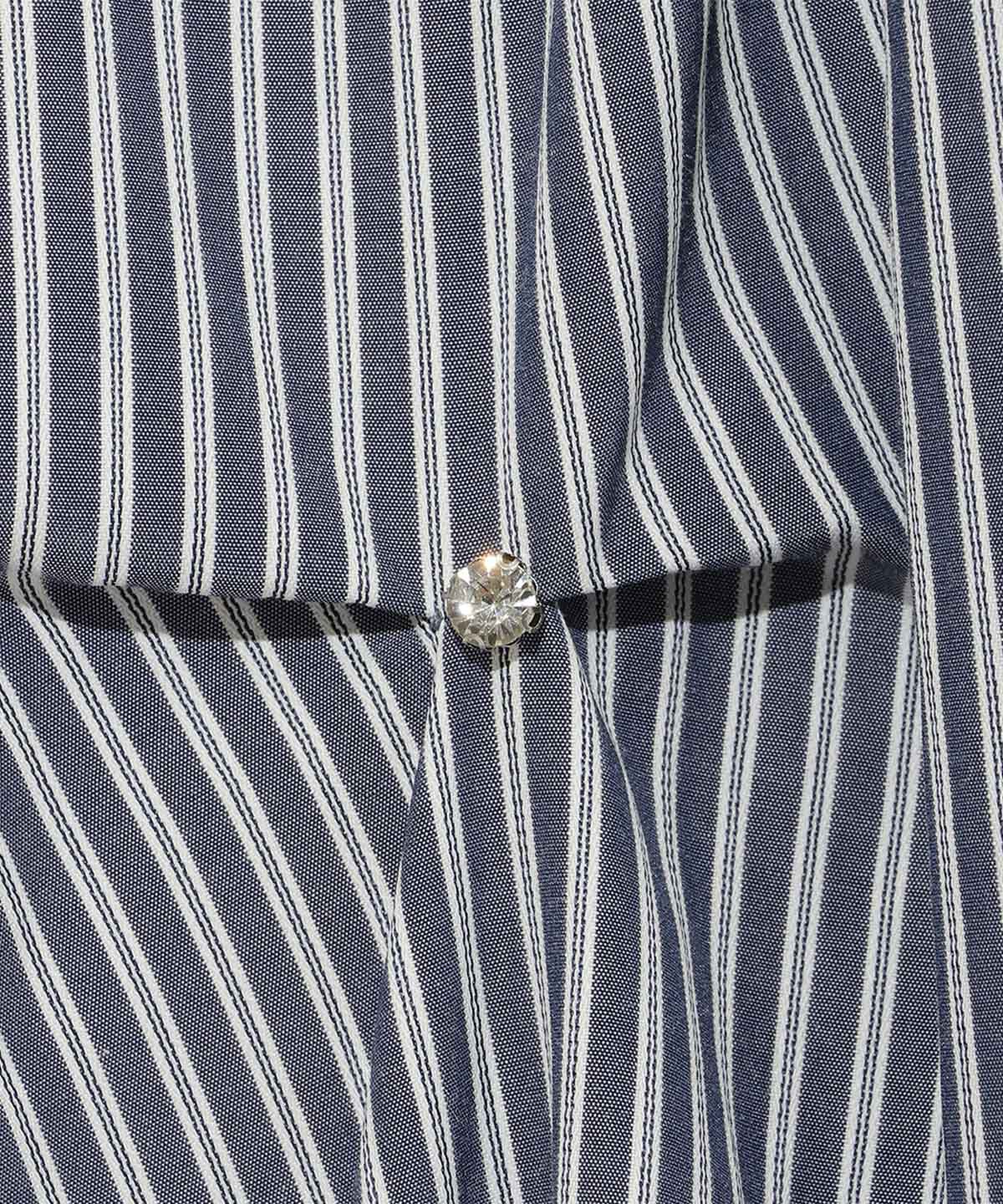 アンドクチュール「ストライプビジューティアードスカート」|フレア|