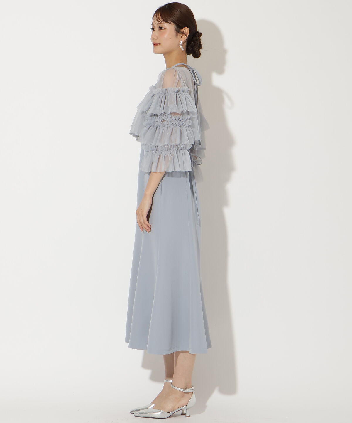 アンドクチュール「ティアードスリーブレイヤードドレス」|ドレス|