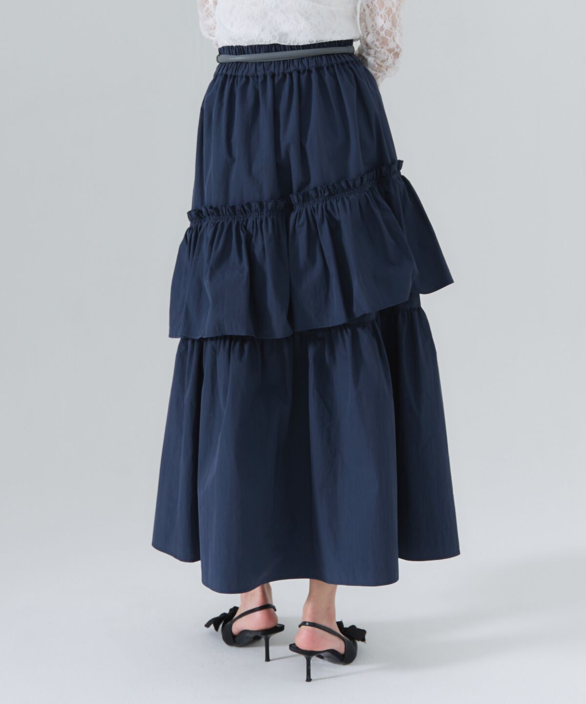 REDYAZEL「アシメティアードボリュームスカート」|フレア|