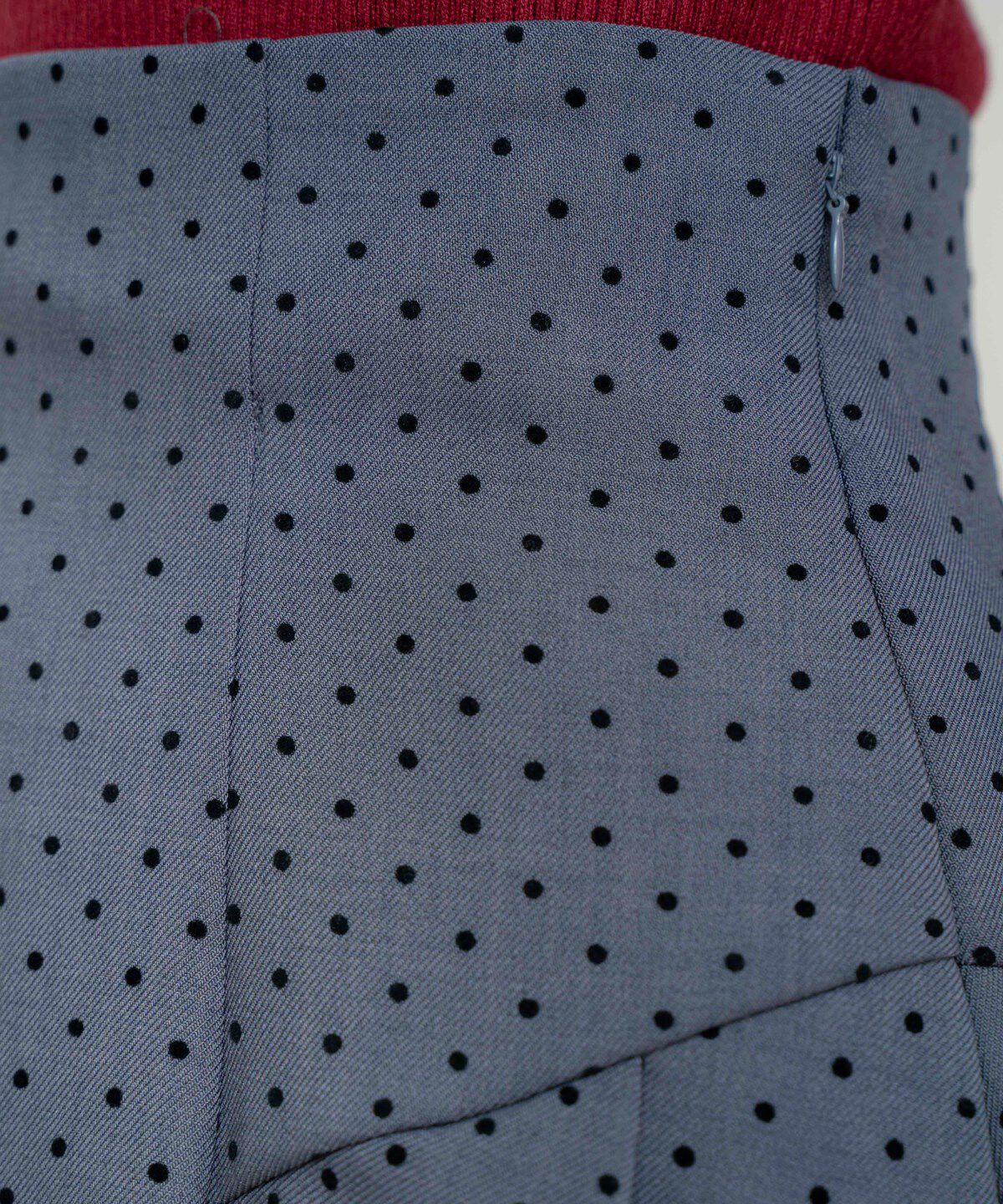 WILLSELECTION「フロッキードットヨーク切替スカート」|フレア|