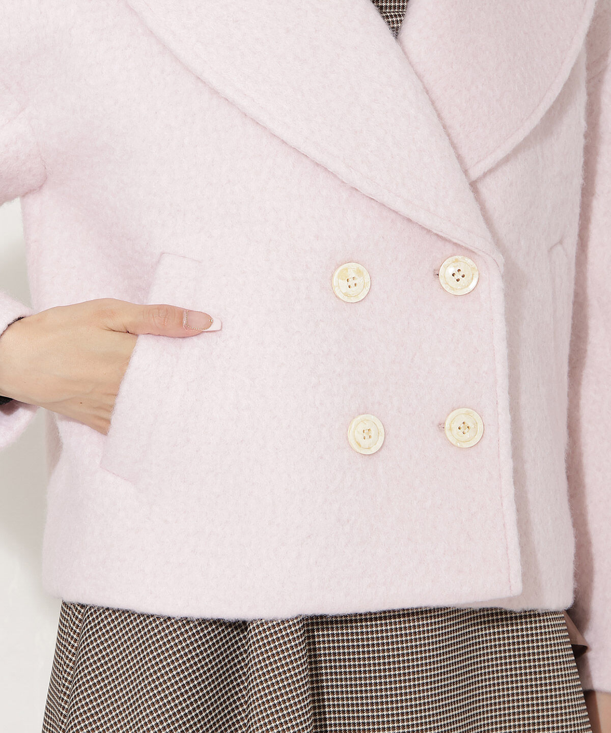 WILLSELECTION「Wボタンシャギーショートコート」|その他|