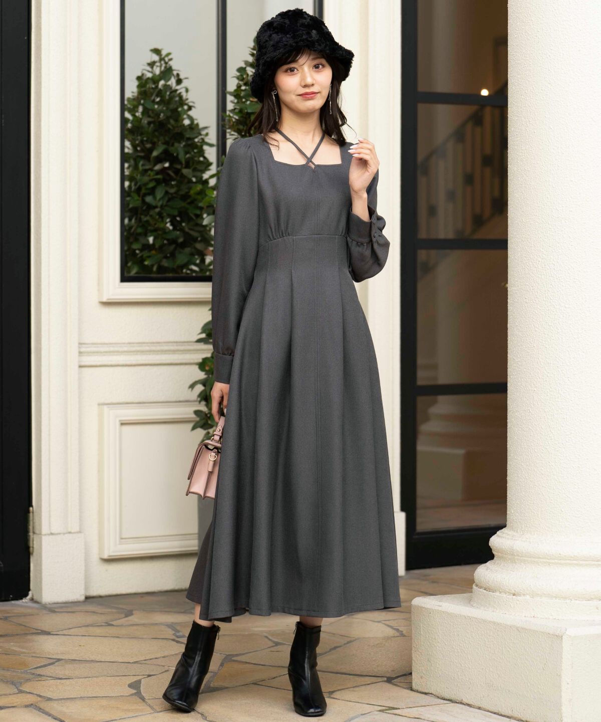 WILLSELECTION「クロスネックフレアワンピース」|ワンピース|