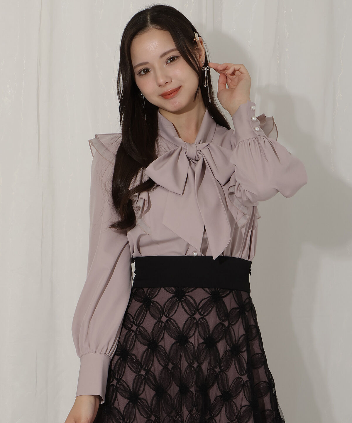 WILLSELECTION「ラッフルボウタイブラウス」|シャツ・ブラウス|