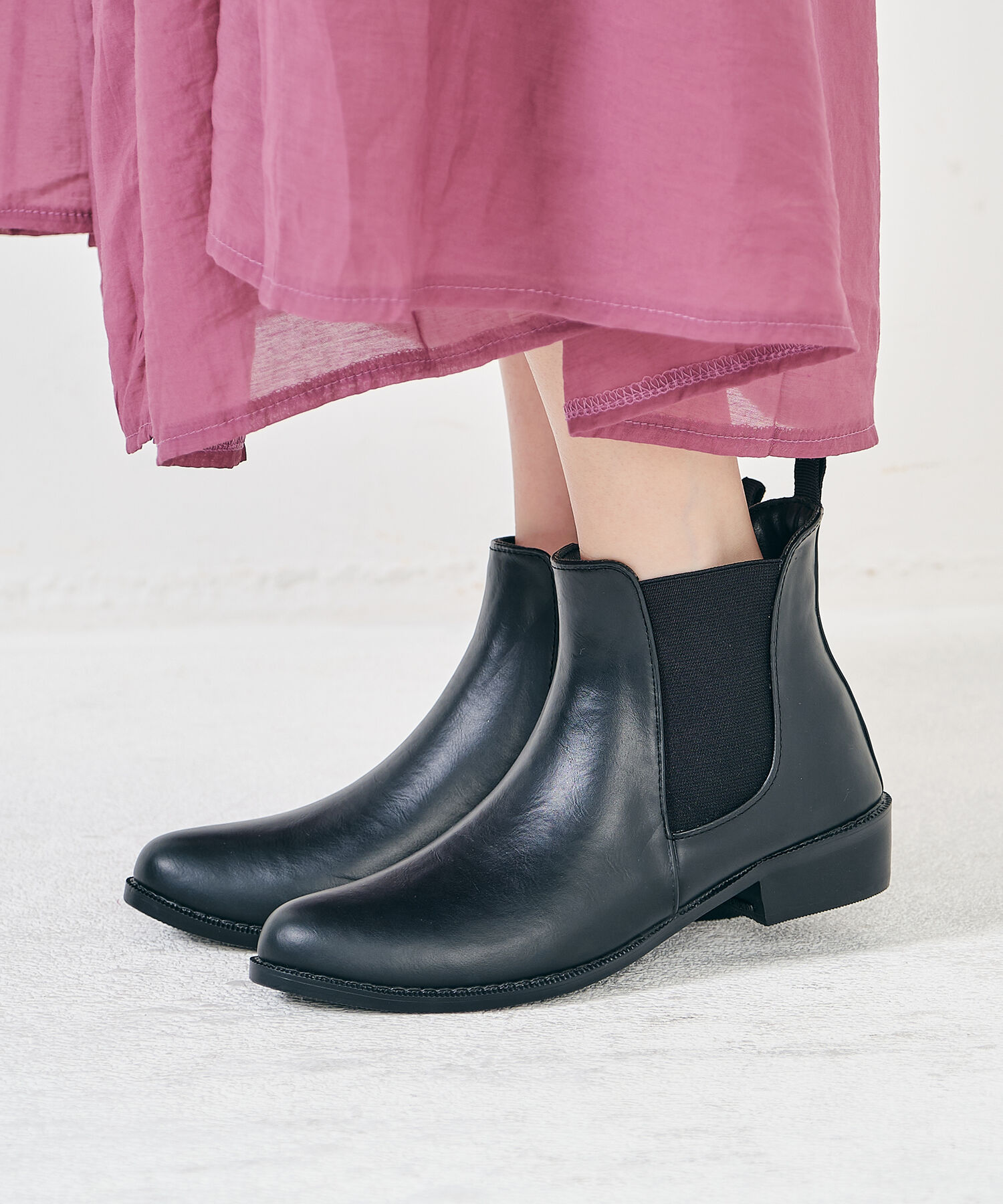 ORiental TRaffic「 ●晴雨兼用●【防水】レイン ショートブーツ /R-0009 厚手クッション入り」|ショートブーツ|