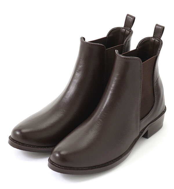 ORiental TRaffic「 ●晴雨兼用●【防水】レイン ショートブーツ /R-0009 厚手クッション入り」|ショートブーツ|BROWN