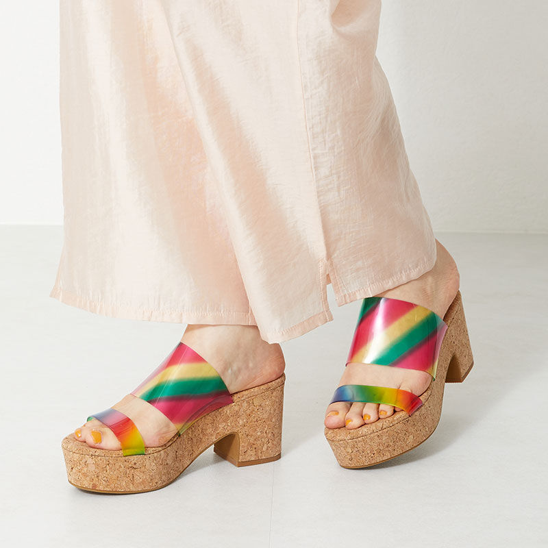 ORiental TRaffic「PVCダブルベルト厚底サンダル/31228」|サンダル|