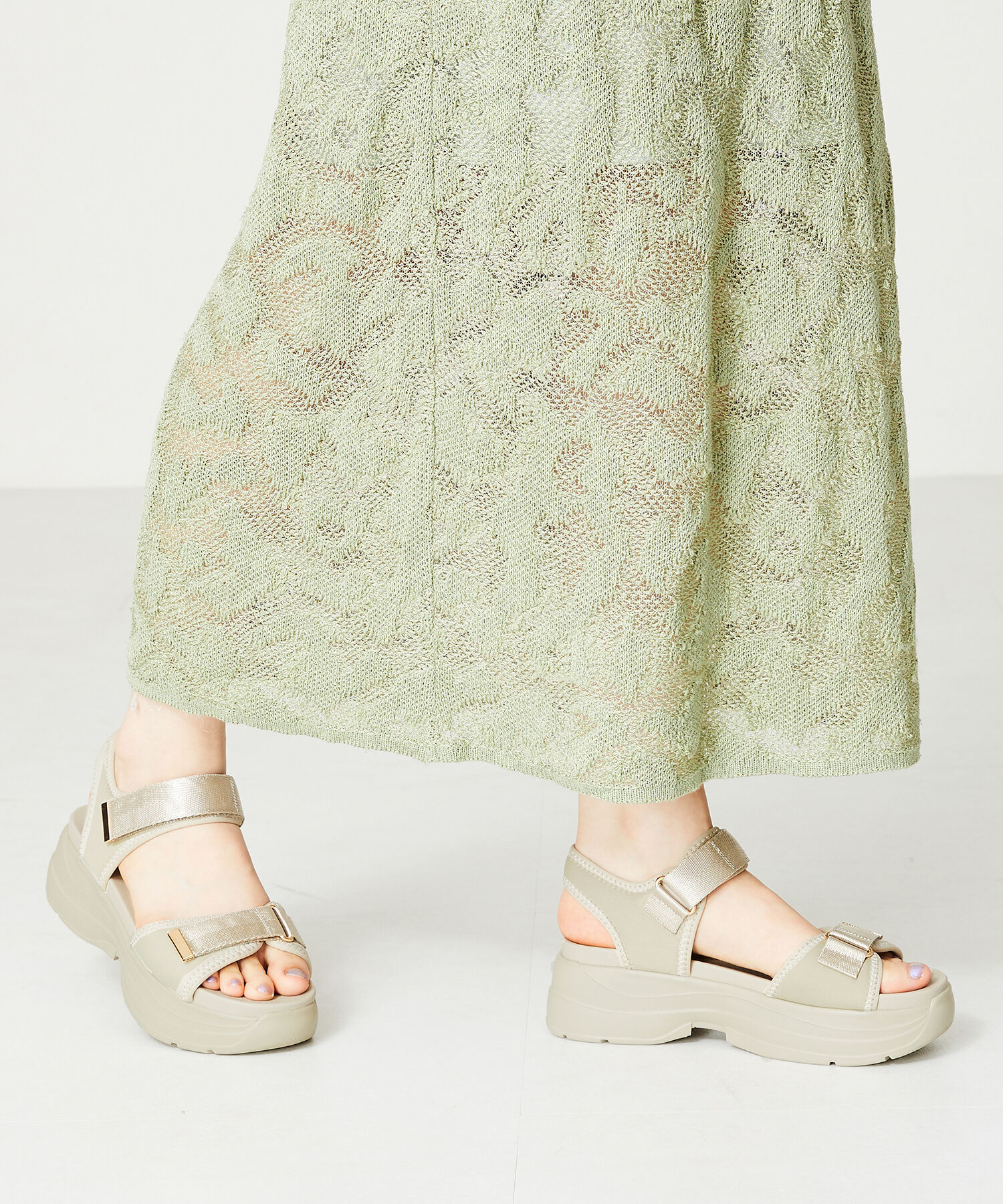 WA Oriental TRaffic「【追加】ダブルベルトスポーツサンダル/42207 スポサン 柔らかい 人気 軽い トレンド 厚底 再入荷」|サンダル|