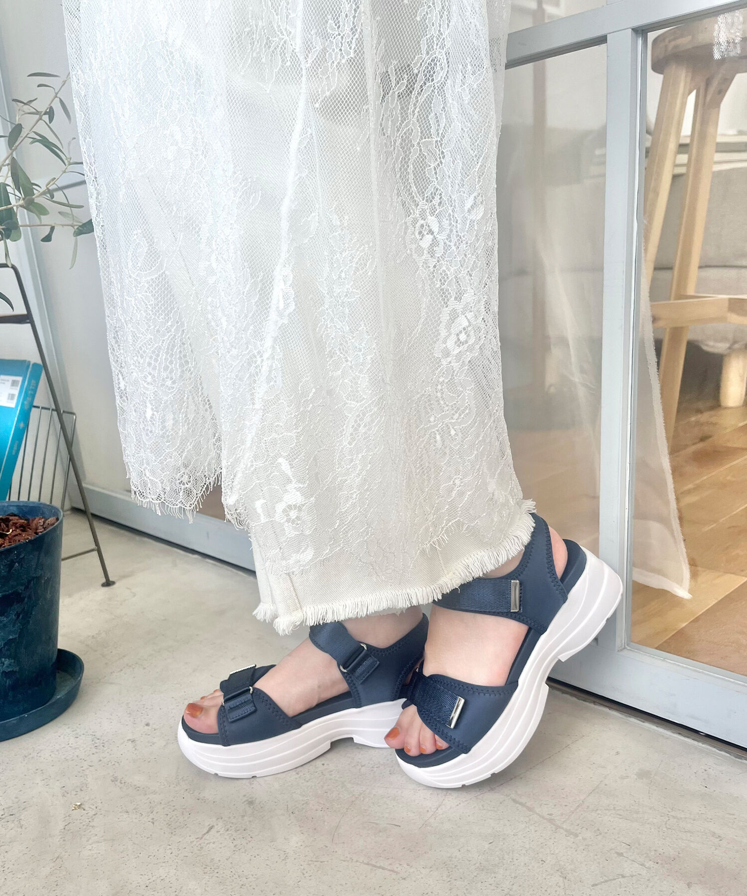 WA Oriental TRaffic「【追加】ダブルベルトスポーツサンダル/42207 スポサン 柔らかい 人気 軽い トレンド 厚底 再入荷」|サンダル|