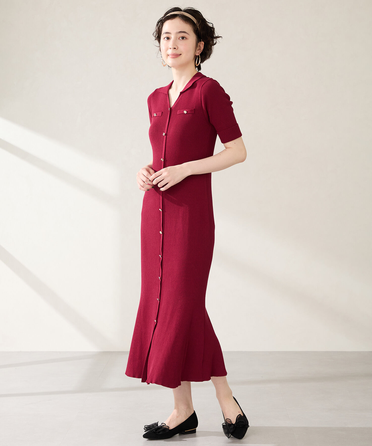 ORiental TRaffic「●2025秋冬新作●ビッグ チュールリボン パンプス /51321 フラット」|パンプス|